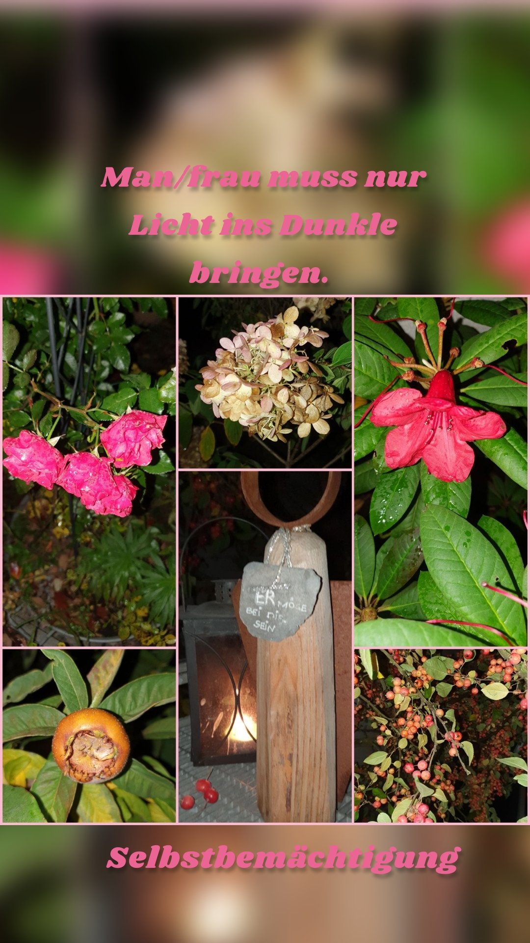 Selbstbemächtigung Man/frau muss nur Licht ins Dunkle bringen.